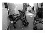 Looking behind the surface - (wheelchair clinic) - 2 (2002-2009), b/w photograph