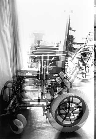 Waiting - (wheelchair clinic) 2 (2002-2009), b/w photograph